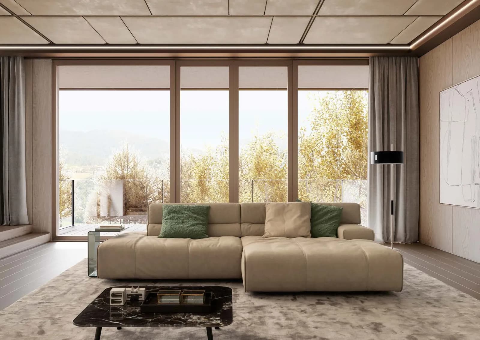 Colosseo by designwerk, shown as Colosseo 2HT left + REC armrest right