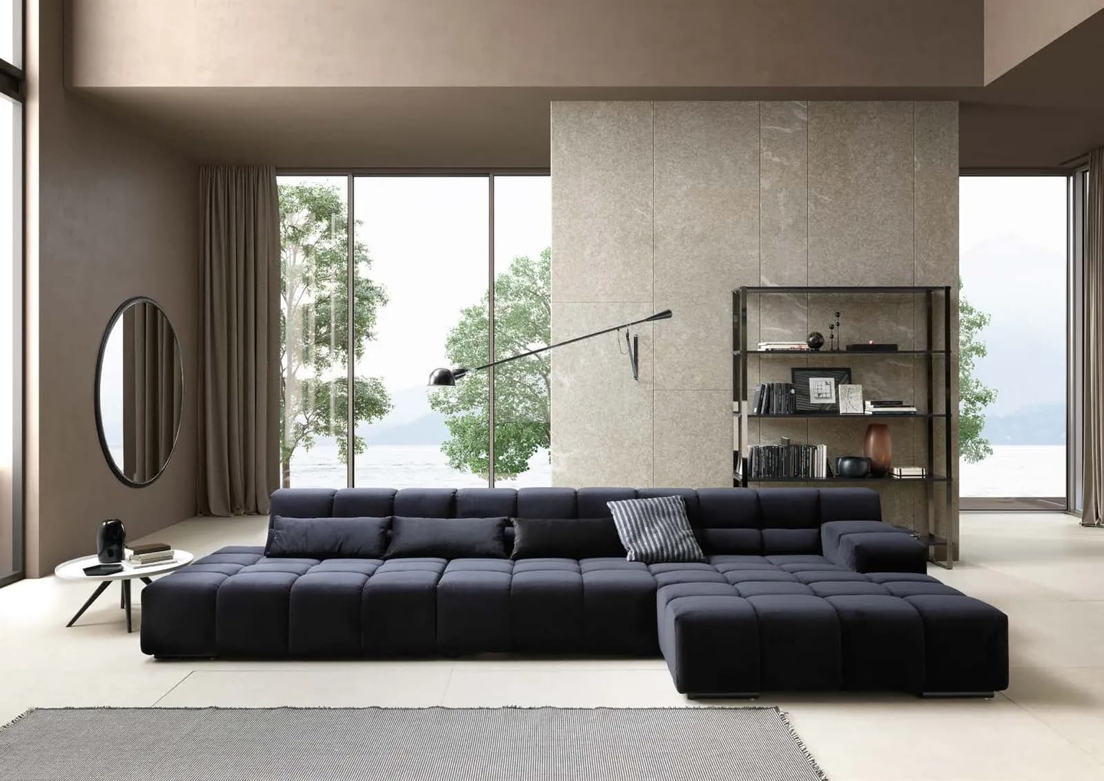 Temple by designwerk, shown as Temple 2HT left + element 105 without armrest + REC armrest right