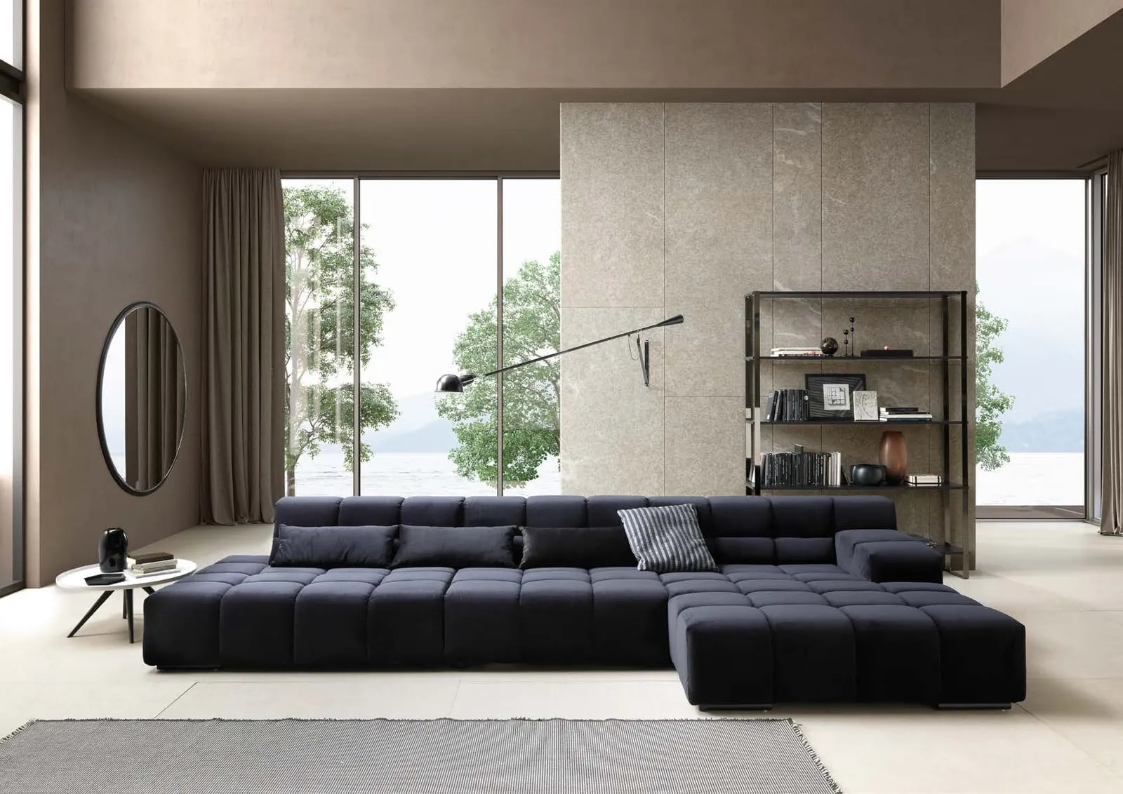 Temple by designwerk, shown as Temple 2HT left + element 105 without armrest + REC armrest right