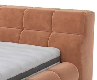 Temple bed: Padded headboard