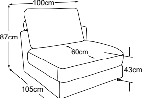 Element 100, drawn to scale with dimensions