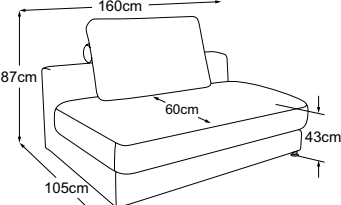 Element 160, drawn to scale with dimensions