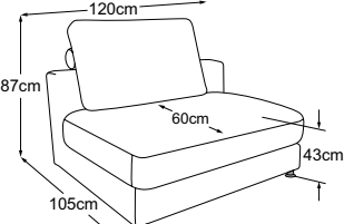 Element 120, drawn to scale with dimensions