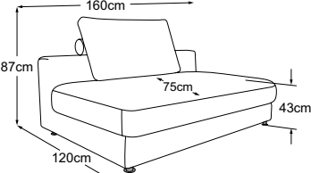 Element 160 deep, drawn to scale with dimensions