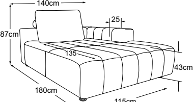 REC PS armrest right, drawn to scale with dimensions
