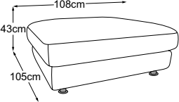 Stool 105, drawn to scale with dimensions