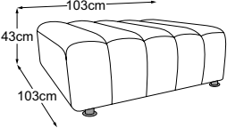Stool PS 105, drawn to scale with dimensions