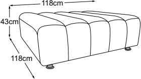 Stool PS 120, drawn to scale with dimensions
