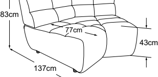 Trapeze corner, drawn to scale with dimensions