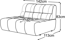 2HT left incl. MBA, drawn to scale with dimensions