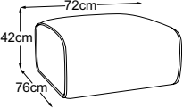 Stool, drawn to scale with dimensions