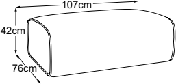 Megastool, drawn to scale with dimensions