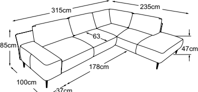 3-OTM, drawn to scale with dimensions