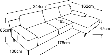 3-REC, drawn to scale with dimensions