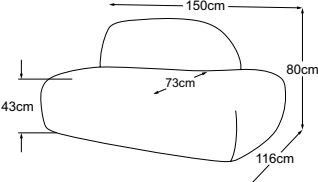 2HT right, drawn to scale with dimensions