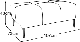 Megastool, drawn to scale with dimensions