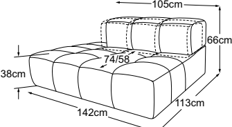 2HT left incl. MBA, drawn to scale with dimensions