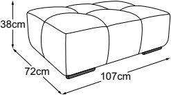 Megastool, drawn to scale with dimensions