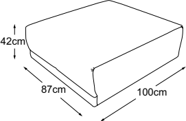 Intermediate stool, drawn to scale with dimensions