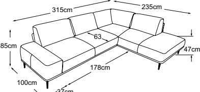 3-OTM, drawn to scale with dimensions