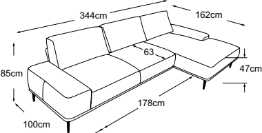 3-REC, drawn to scale with dimensions