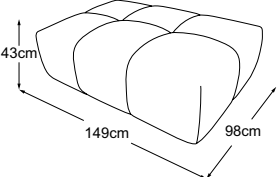 Stoolbench, drawn to scale with dimensions