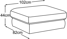Megastool, drawn to scale with dimensions