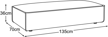 Element 70x135, drawn to scale with dimensions