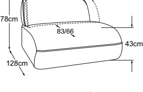 Element 105 without armrest incl. MBA, drawn to scale with dimensions