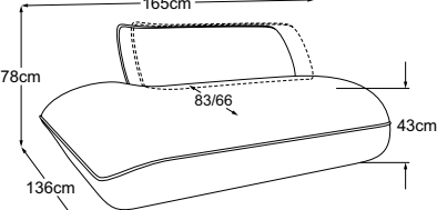 2HT left incl. MBA, drawn to scale with dimensions