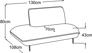 2HT left, drawn to scale with dimensions