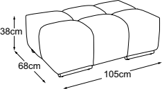 Megastool, drawn to scale with dimensions