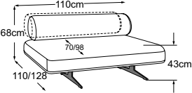 1-element incl. 1 MBA, drawn to scale with dimensions