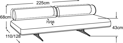 3-element incl. 2 MBA, drawn to scale with dimensions