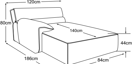 REC left, drawn to scale with dimensions