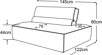 2HT right, drawn to scale with dimensions